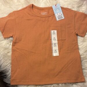Cat & Jack Warm Orange Short Sleeve Tee